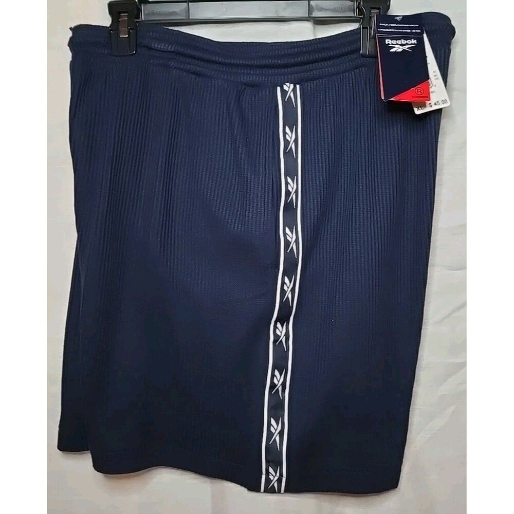 Reebok RI Vector Tape Shorts HS7385, Sz XL 9", Dk Blue, NWT